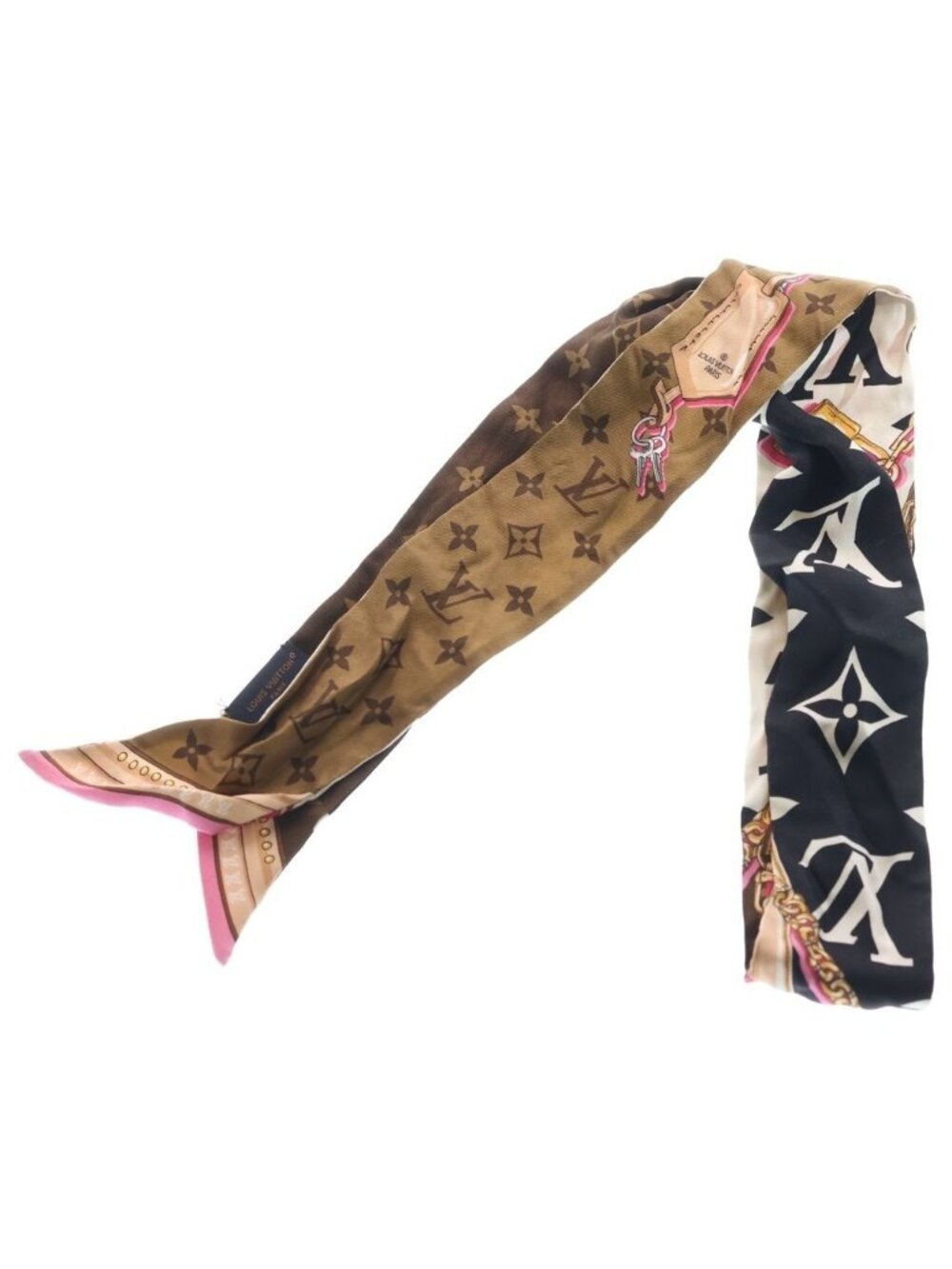 Louis Vuitton Bandeau Monogram Twilly Scarf Multicolor Silk